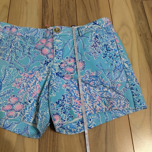 EUC! Lilly Pulitzer Callahan Knit Shorts Blue Ibiza Now You Sea Me Size 4 - Picture 6 of 11